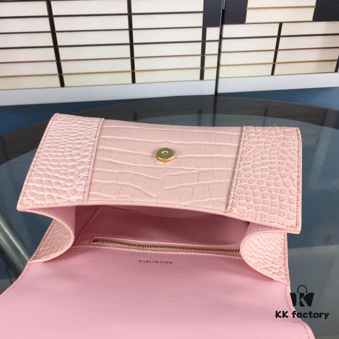 New Large and Small Size 235 Balencia Paris House This Season's Heavyweight Crocodile Texture Hourglass Bag