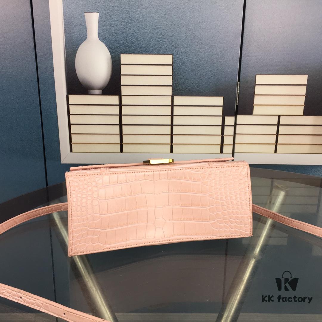 New Large and Small Size 235 Balencia Paris House This Season's Heavyweight Crocodile Texture Hourglass Bag