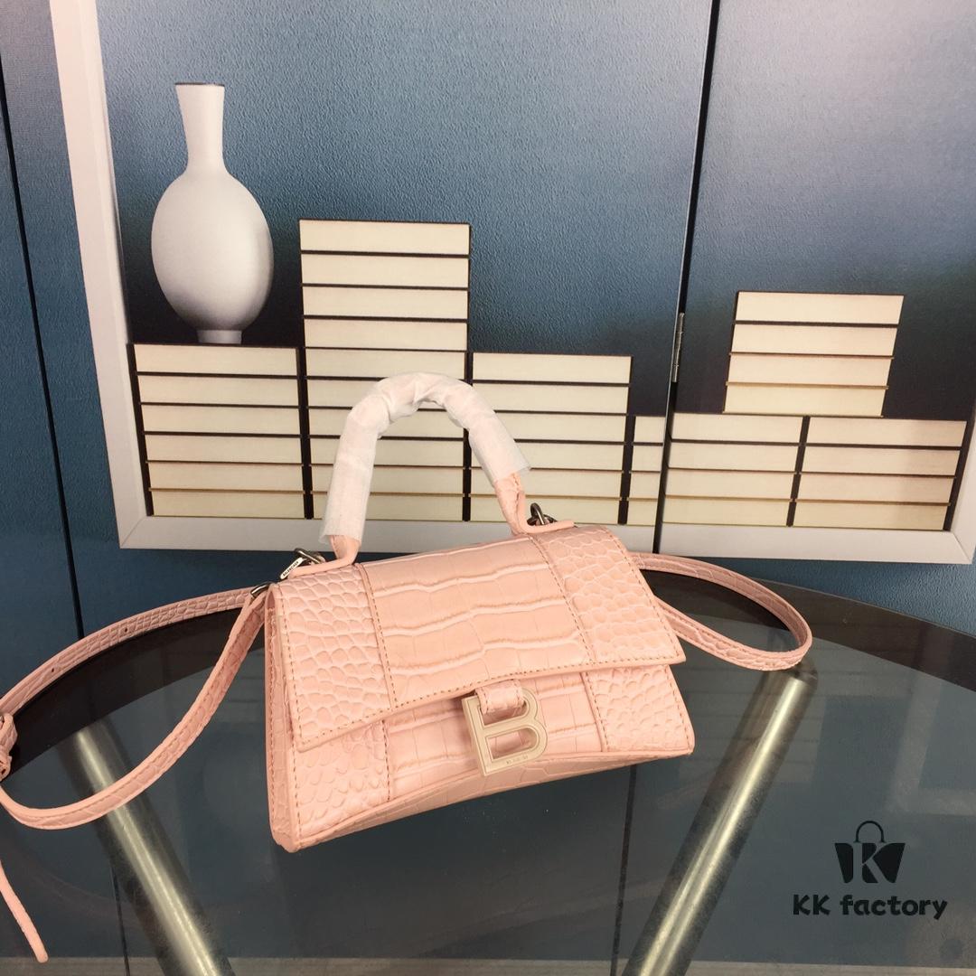 New Large and Small Size 235 Balencia Paris, This Season's Highlight Crocodile Texture Hourglass Bag