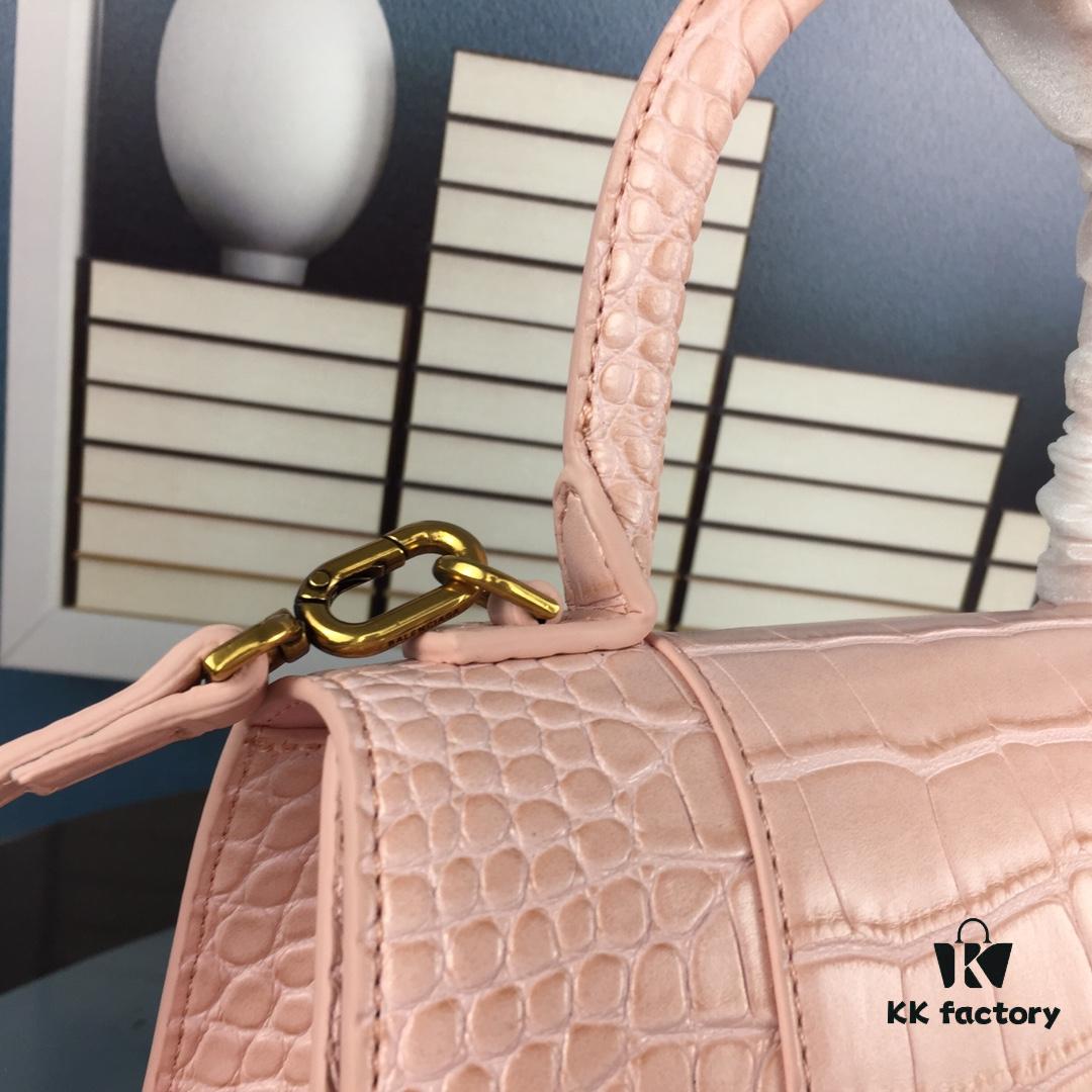 New Large and Small Size 235 Balencia Paris House This Season's Heavyweight Crocodile Texture Hourglass Bag