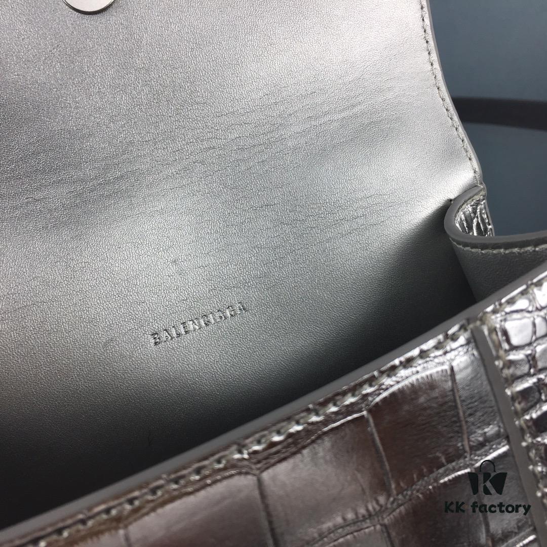 New Large/Small 235 Balencia Paris House, This Season's Highlight Crocodile Texture Hourglass Bag