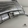 New Large and Small 235 Balencia Paris House, This Season's Heavyweight Crocodile Texture Hourglass Bag