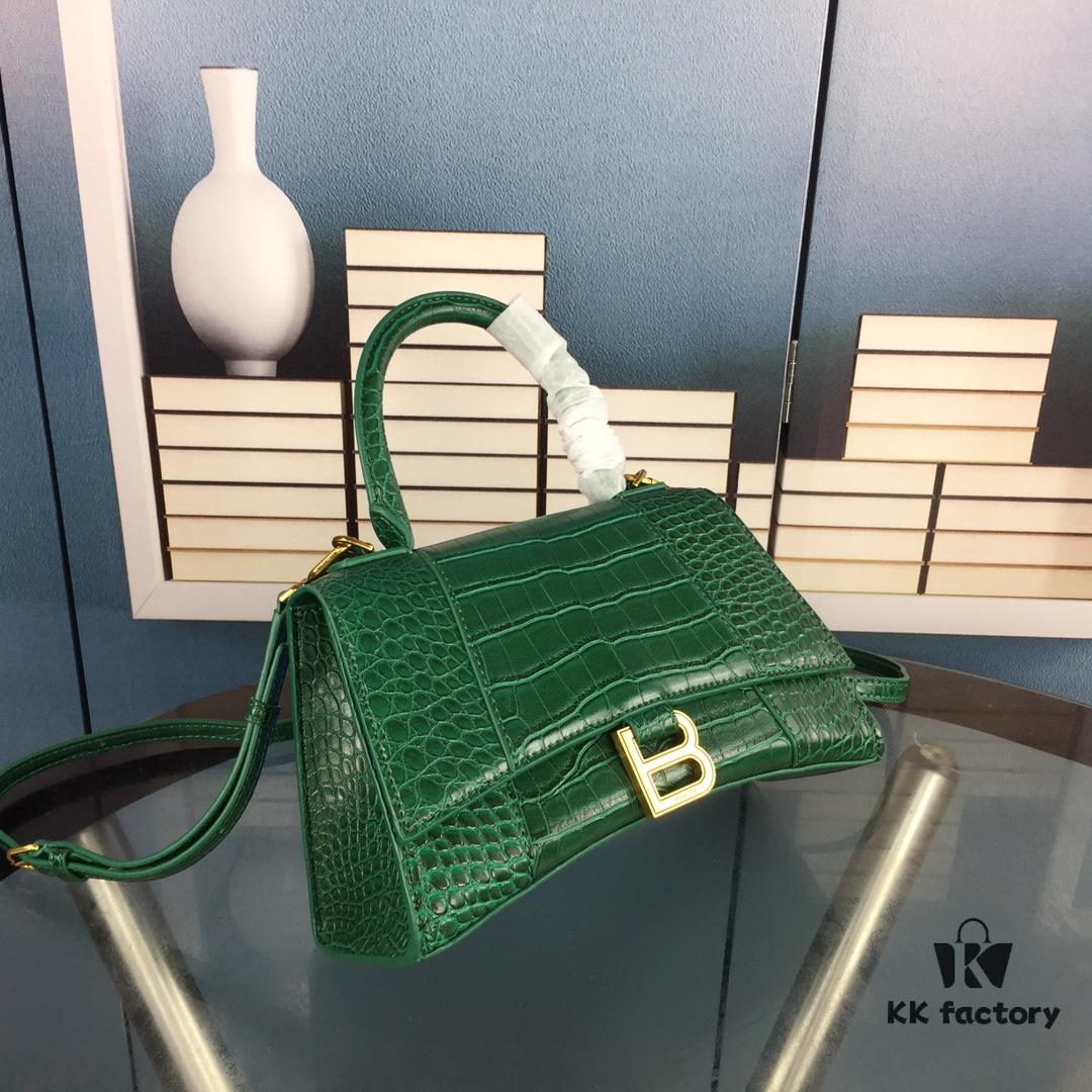 New Large and Small Size 235 Balencia Paris, This Season's Highlight Crocodile Texture Hourglass Bag