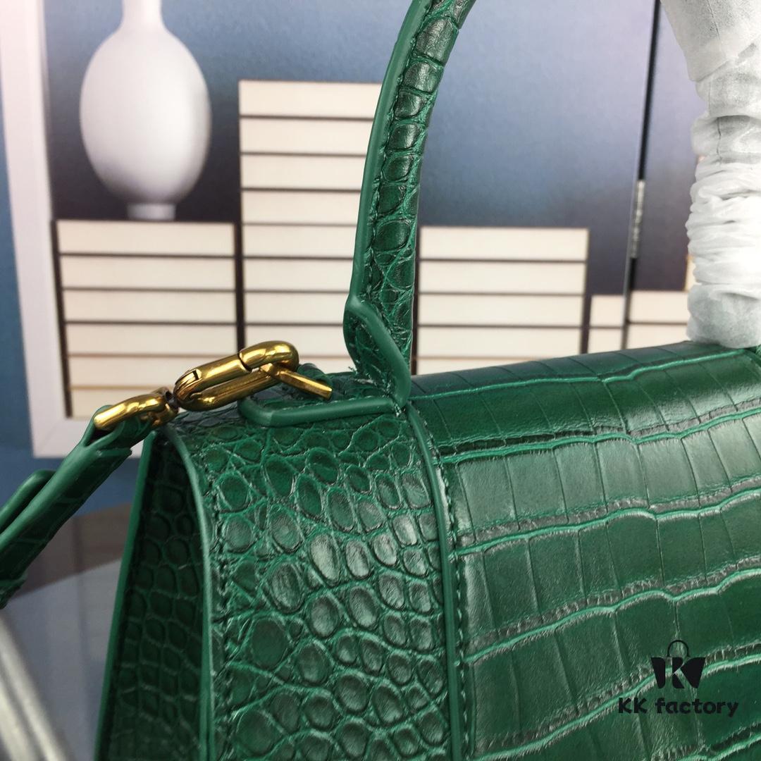 New Large and Small Size 235 Balencia Paris, This Season's Highlight Crocodile Texture Hourglass Bag