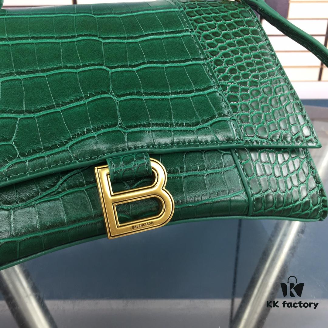 New Large and Small Size 235 Balencia Paris, This Season's Highlight Crocodile Texture Hourglass Bag