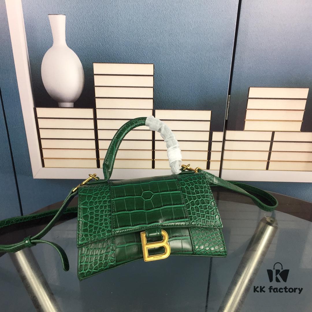 New Large and Small Size 235 Balencia Paris, This Season's Highlight Crocodile Texture Hourglass Bag