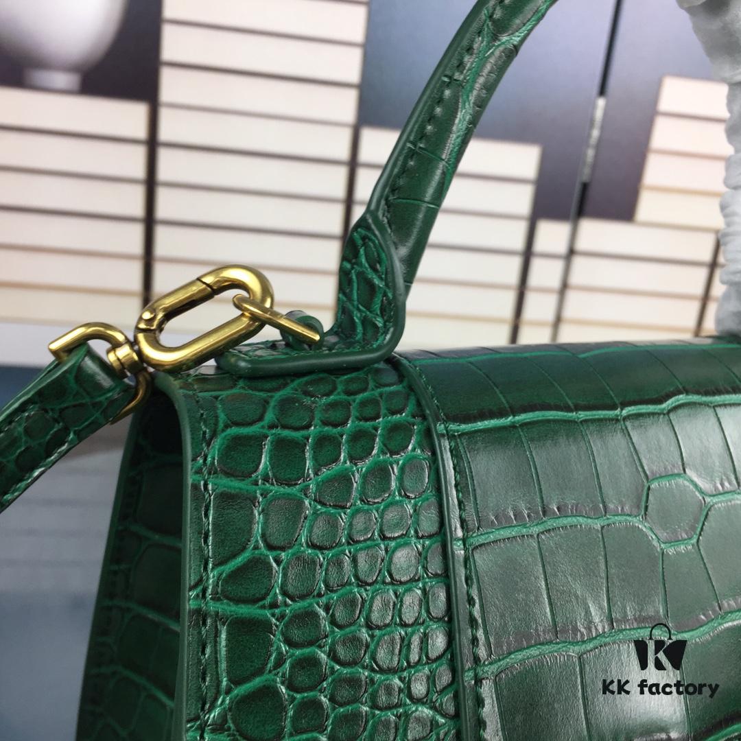 New Large and Small Size 235 Balencia Paris, This Season's Highlight Crocodile Texture Hourglass Bag
