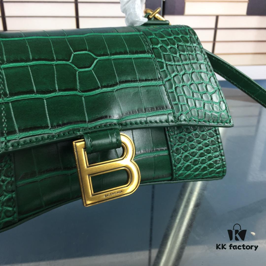 New Large and Small Size 235 Balencia Paris, This Season's Highlight Crocodile Texture Hourglass Bag