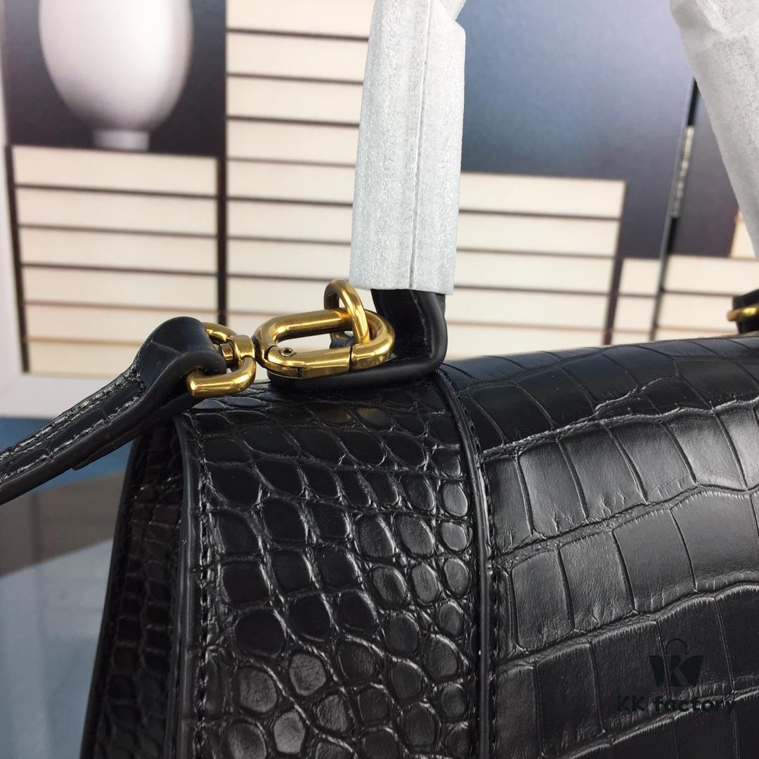 New Arrival Large and Small Size 235 Balencia Paris, This Season's Highlight Crocodile Texture Hourglass Bag