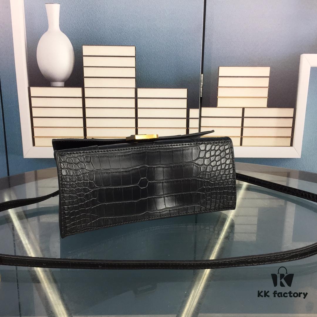 New Arrival Large and Small Size 235 Balencia Paris, This Season's Highlight Crocodile Texture Hourglass Bag