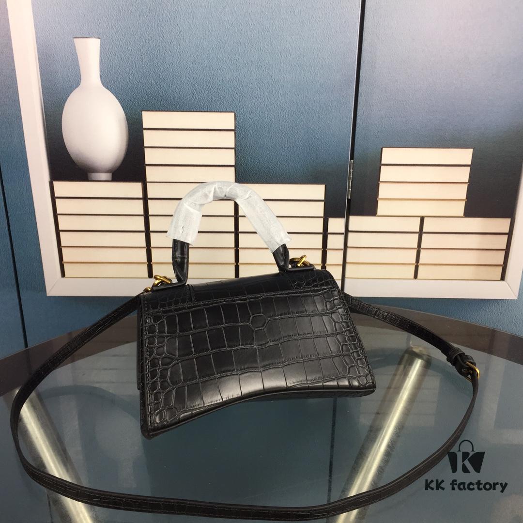 New Large/Small 235 Balencia Paris House, This Season's Highlight: Crocodile Texture Hourglass Bag