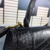 New Large/Small 235 Balencia Paris House, This Season's Highlight: Crocodile Texture Hourglass Bag