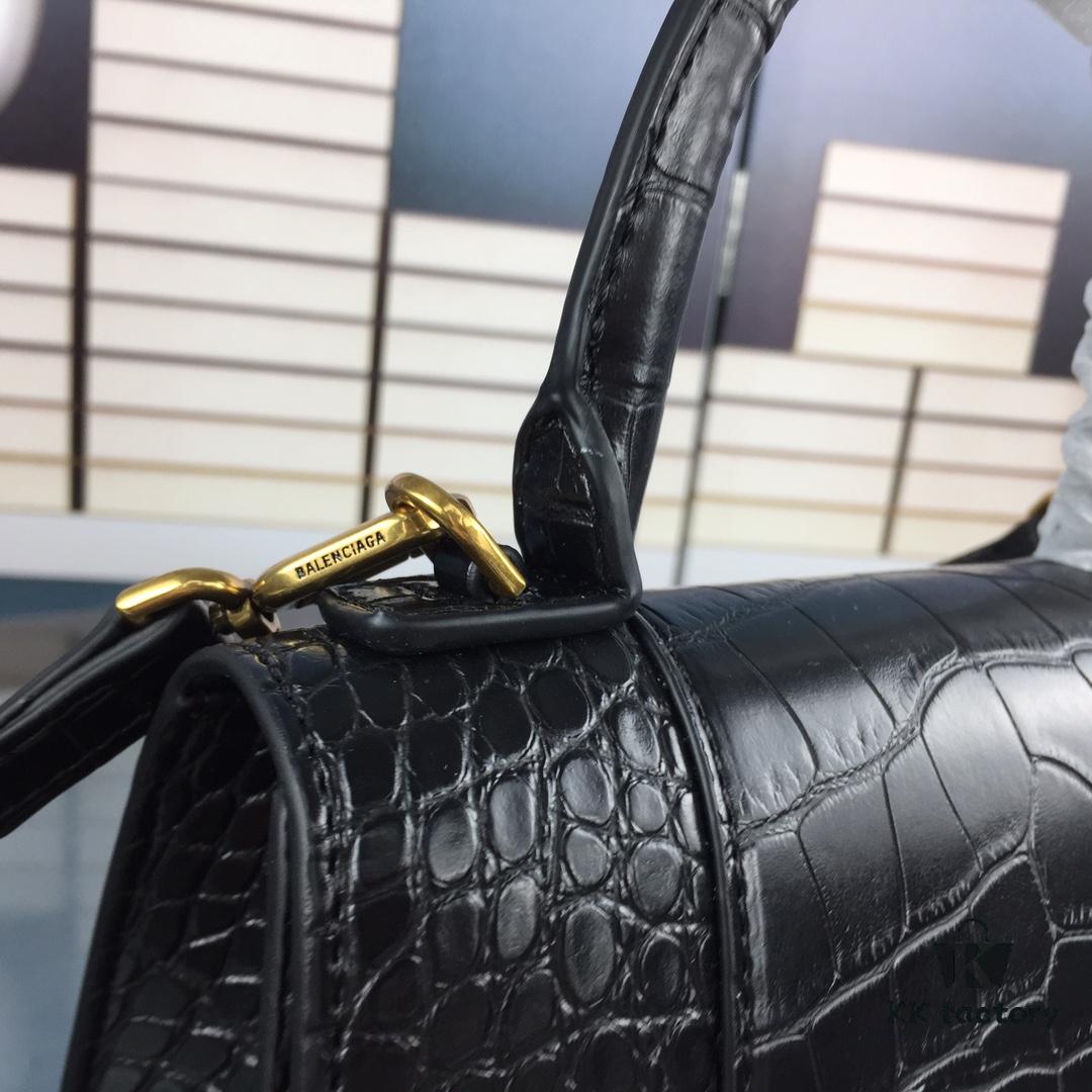 New Large/Small 235 Balencia Paris House, This Season's Highlight: Crocodile Texture Hourglass Bag