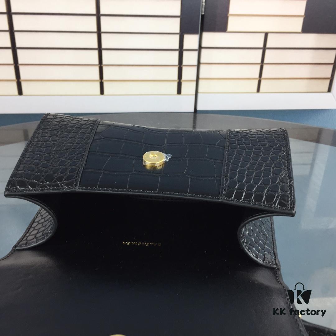 New Large/Small 235 Balencia Paris House, This Season's Highlight: Crocodile Texture Hourglass Bag