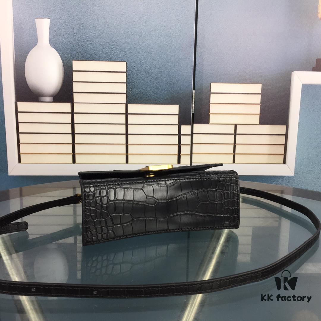 New Large/Small 235 Balencia Paris House, This Season's Highlight: Crocodile Texture Hourglass Bag