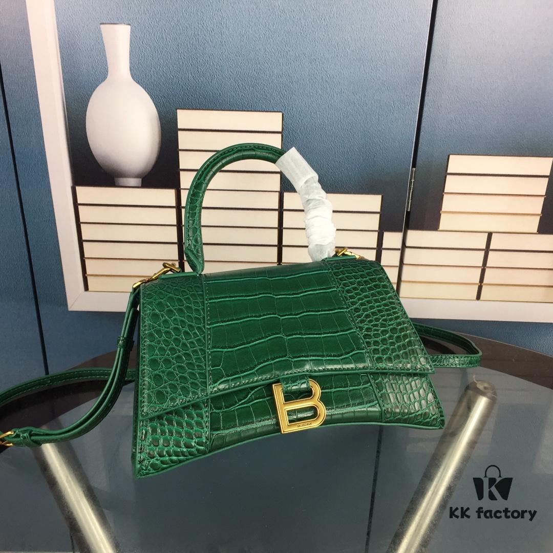 New Large and Small Size 235 Balencia Paris, This Season's Highlight Crocodile Texture Hourglass Bag