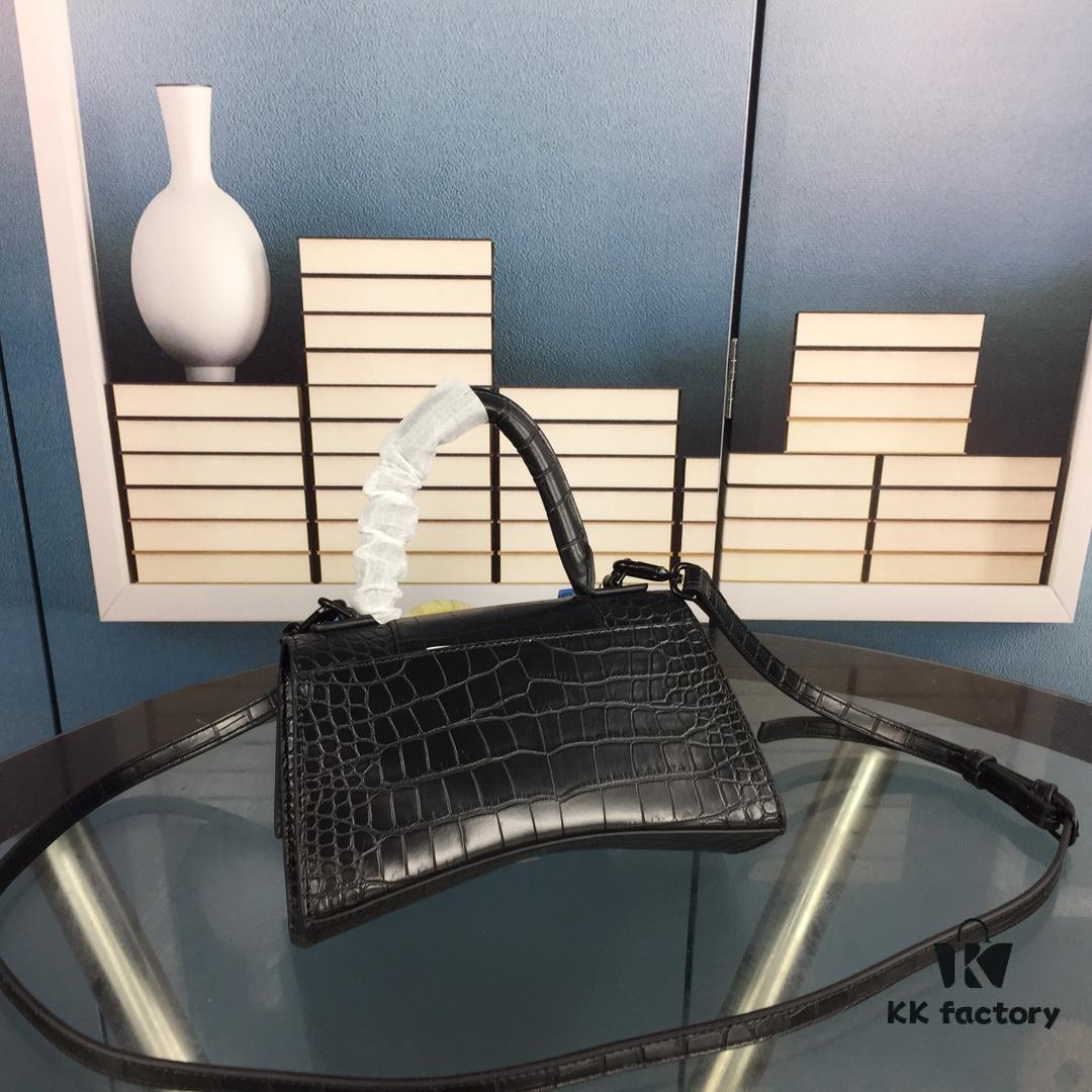 New Large/Small Size 235 Balencia Paris, This Season's Highlight Crocodile Texture Hourglass Bag
