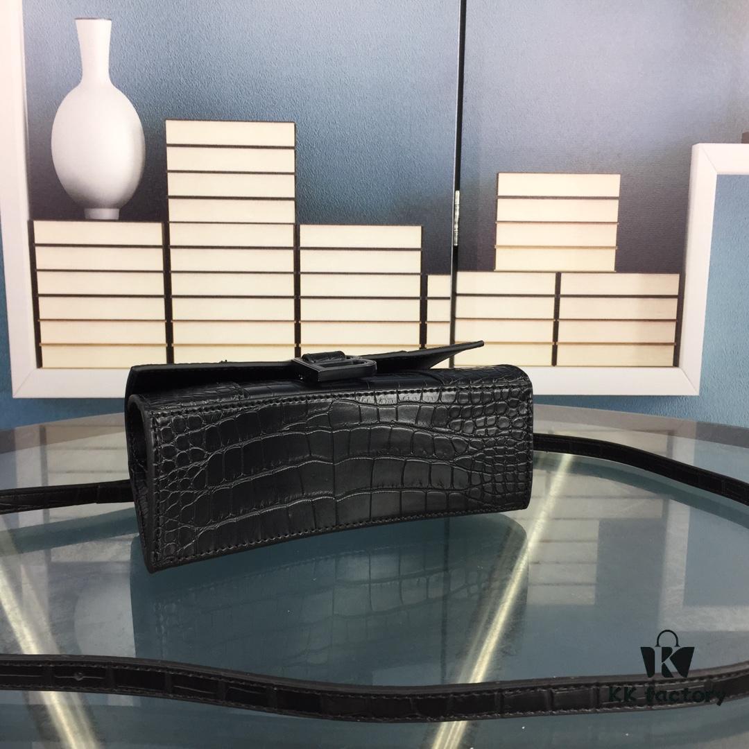 New Large/Small Size 235 Balencia Paris, This Season's Highlight Crocodile Texture Hourglass Bag
