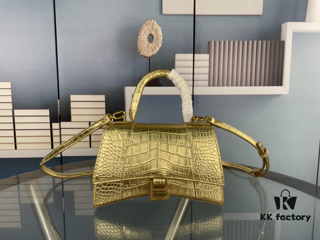 New Arrival☀Balencia Paris Home, This Season's Highlight [Crocodile Black] Hourglass Bag