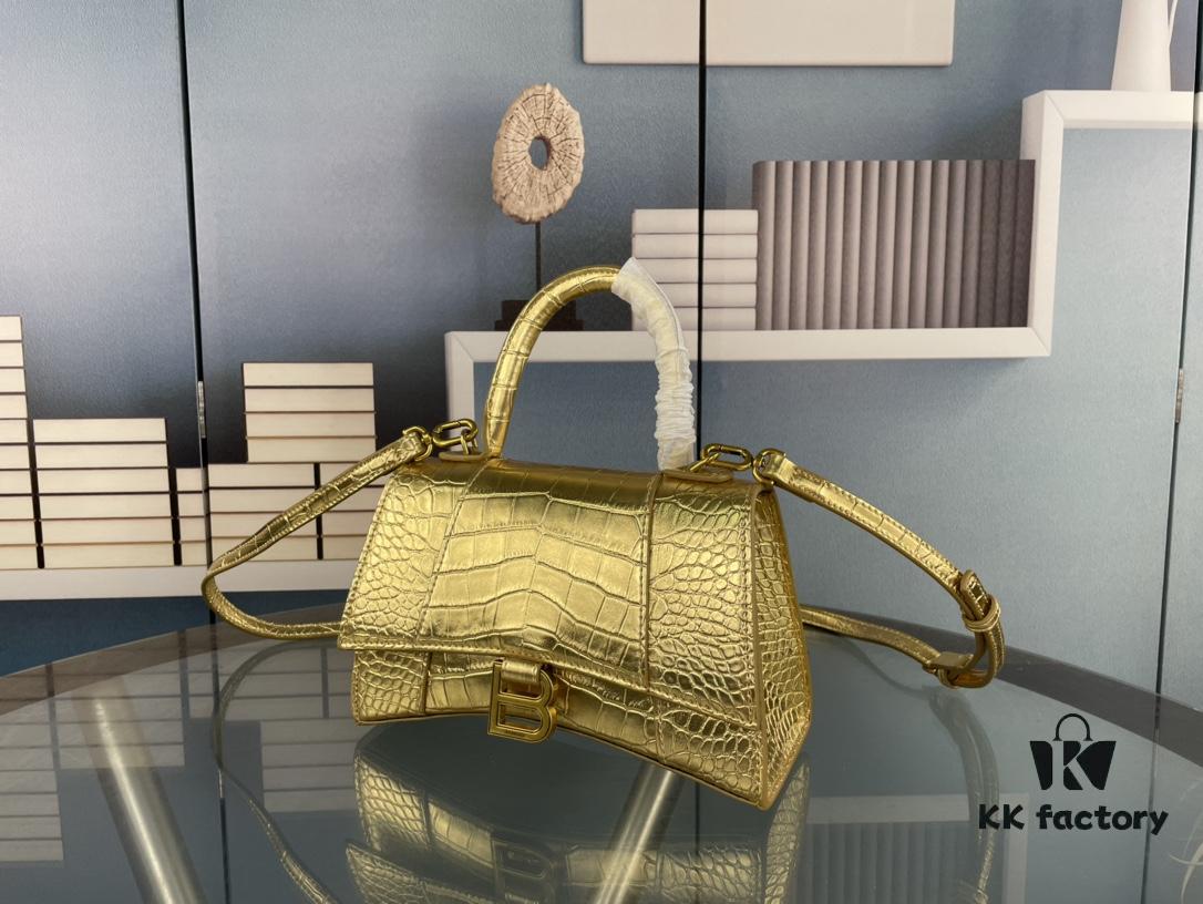 New Arrival☀Balencia Paris Home, This Season's Highlight [Crocodile Black] Hourglass Bag