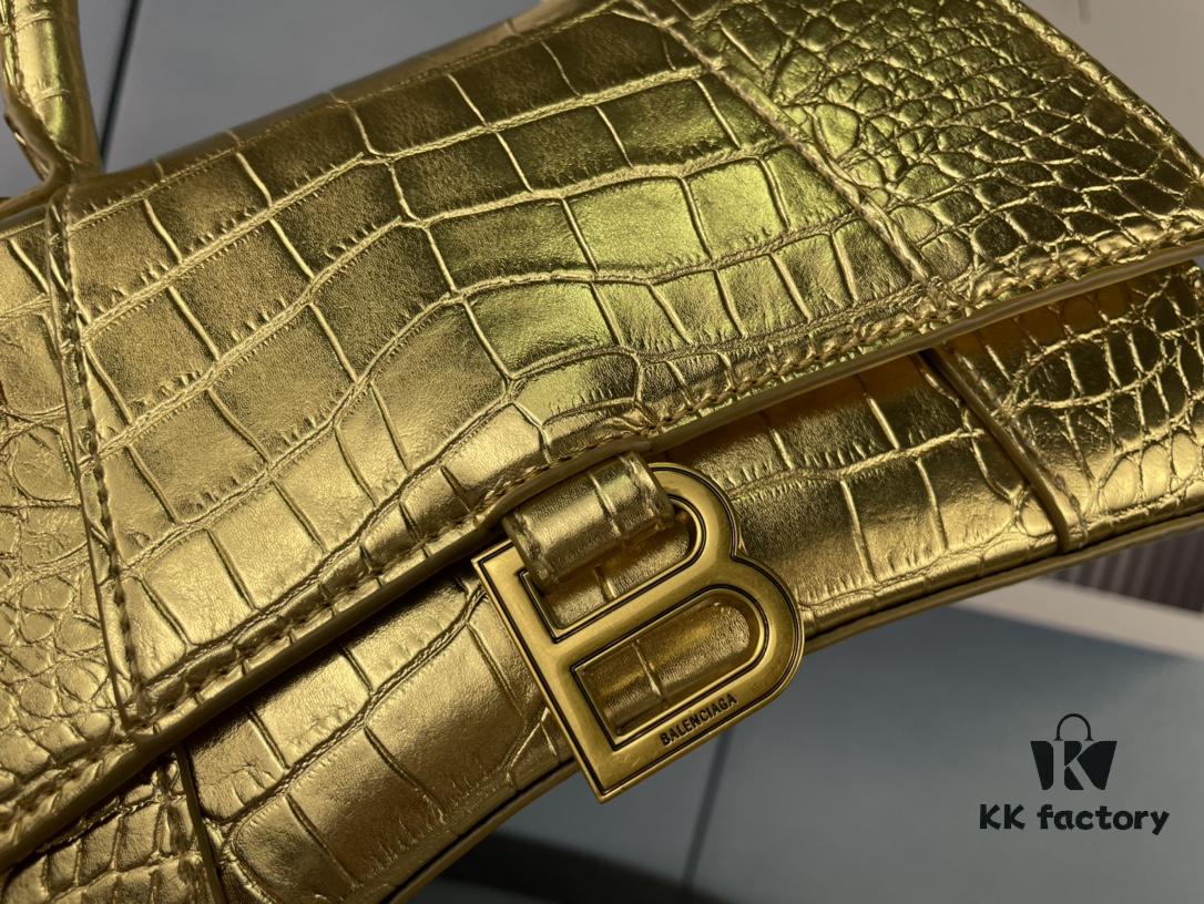 New Arrival☀Balencia Paris Home, This Season's Highlight [Crocodile Black] Hourglass Bag