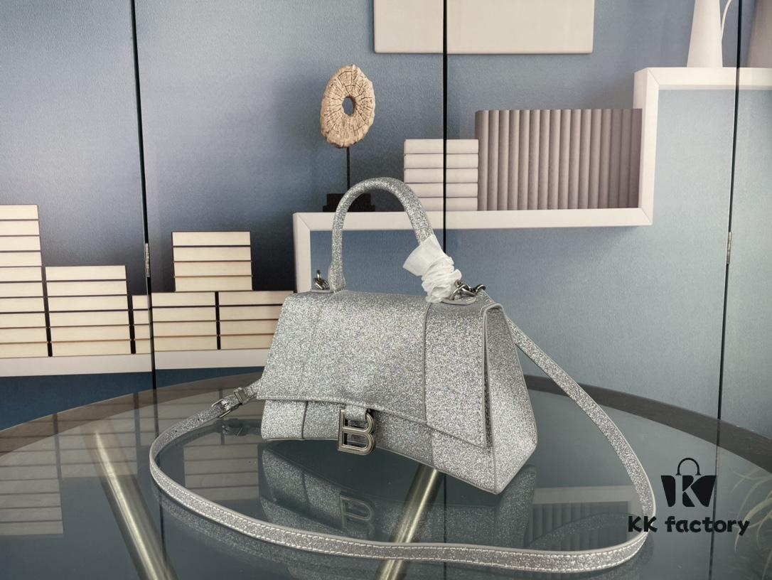 New Arrival Pearlescent Oversized & Small 195 Balencia Paris, This Season's Highlight Sandglass Bag with Signature Arc Design