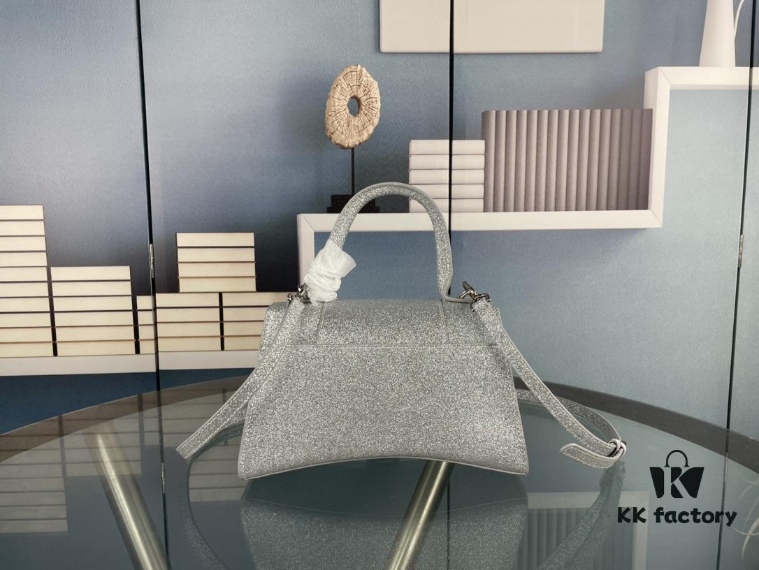 New Arrival Pearlescent Oversized & Small 195 Balencia Paris, This Season's Highlight Sandglass Bag with Signature Arc Design