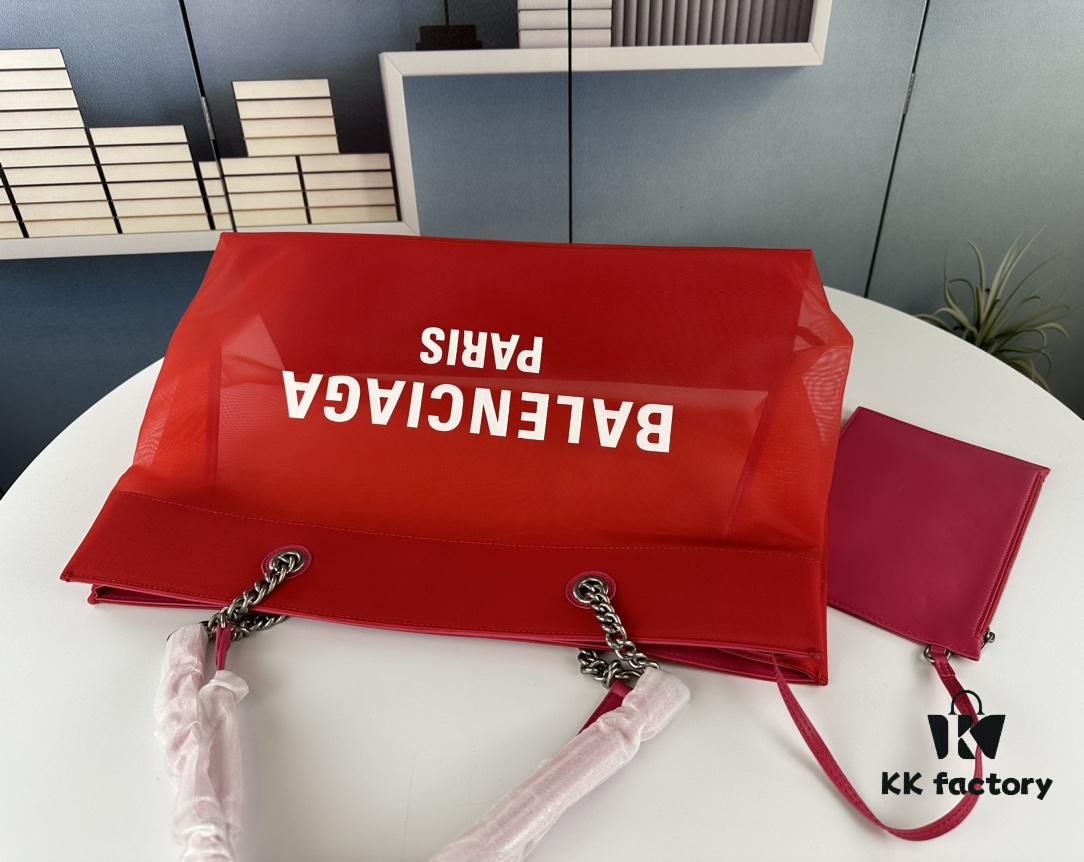 Balenciaga Latest Runway Transparent Shopping Bag - Large Size 260, Small Size 250