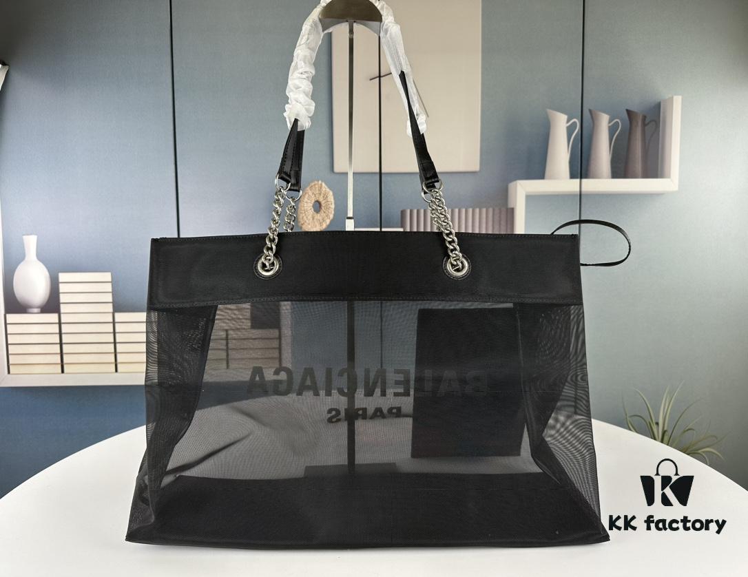 Newest Transparent Shopping Bag from Balenciaga, Large Size 260, Small Size 250, Runway Edition