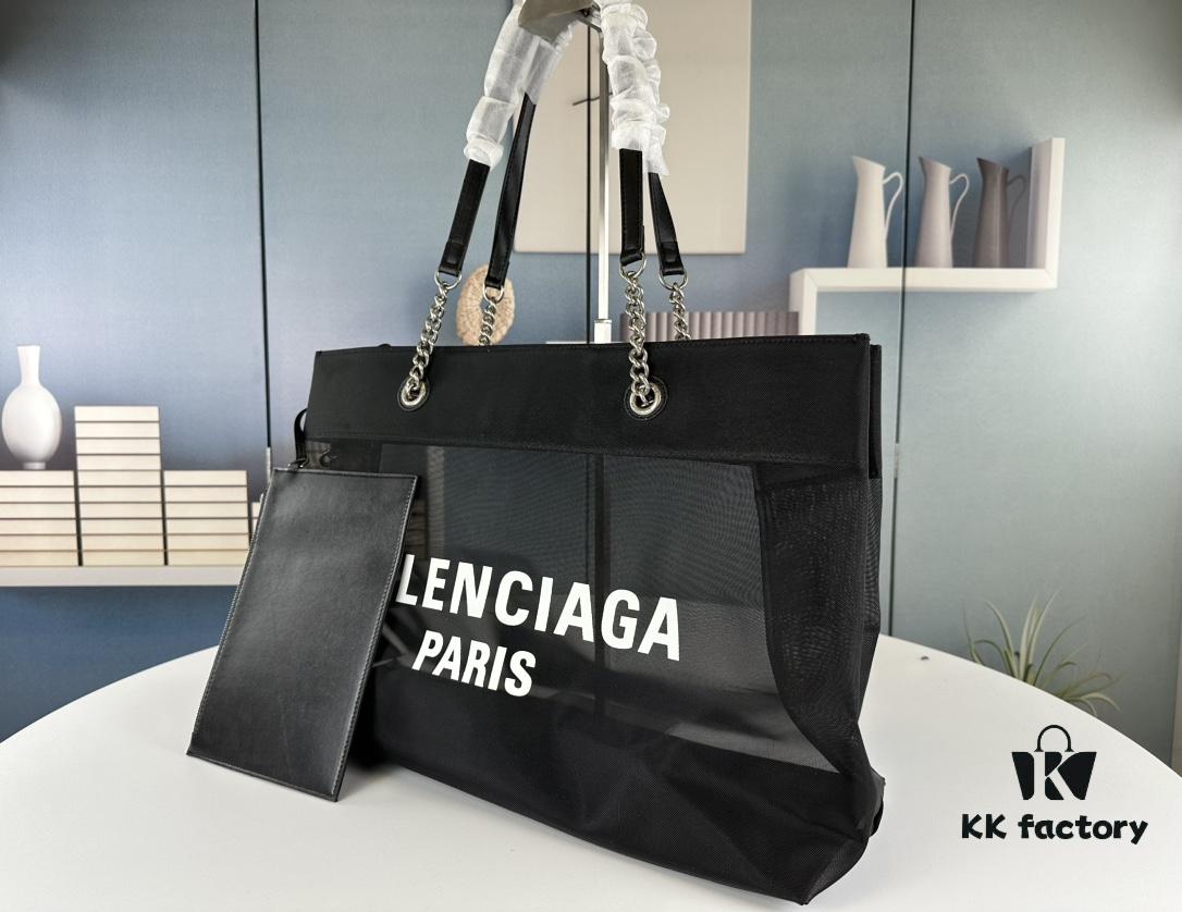 Newest Transparent Shopping Bag from Balenciaga, Large Size 260, Small Size 250, Runway Edition
