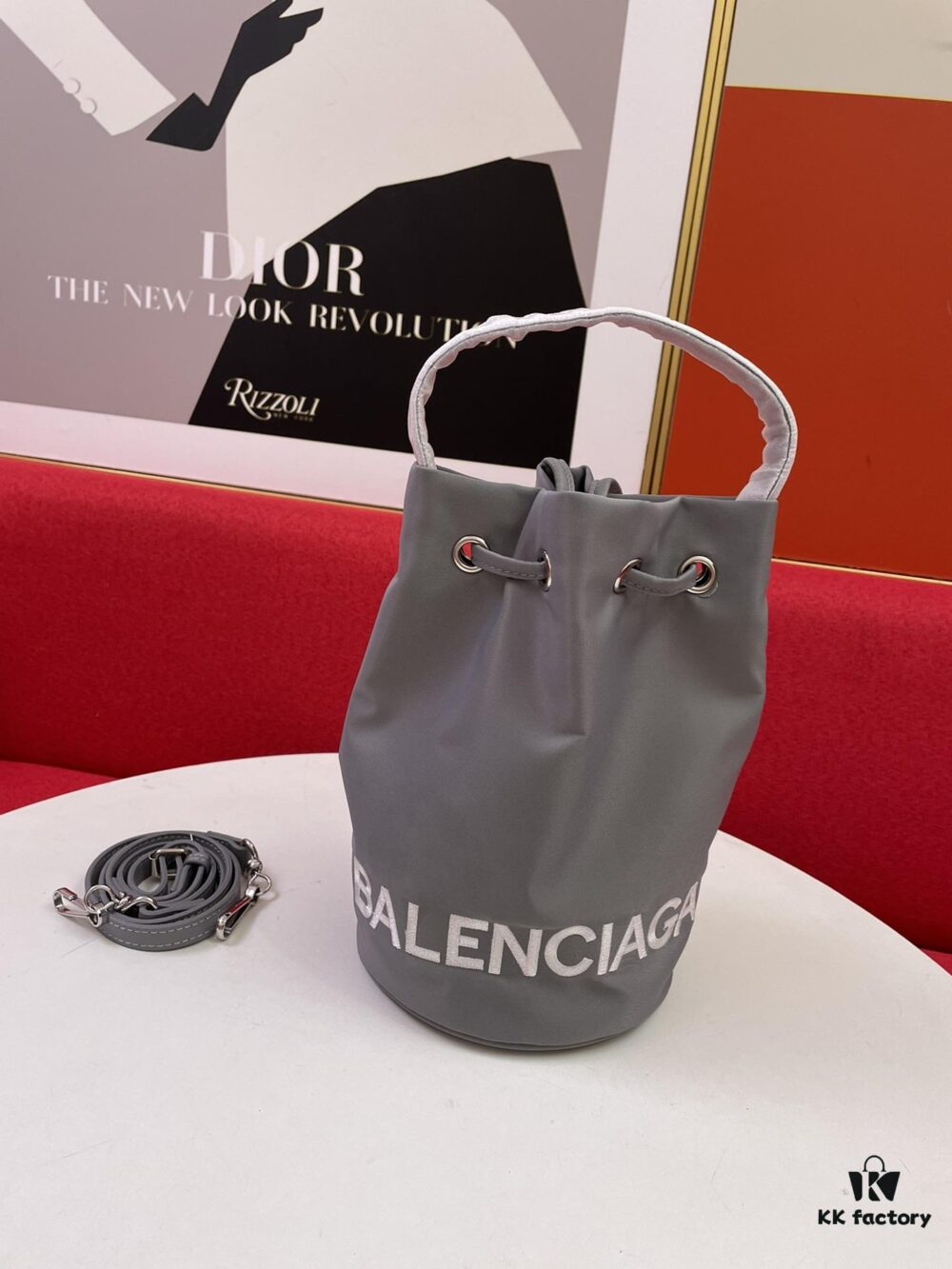 BALENCIAGA Spring/Summer New Arrival NAVY CABAS Bucket Bag