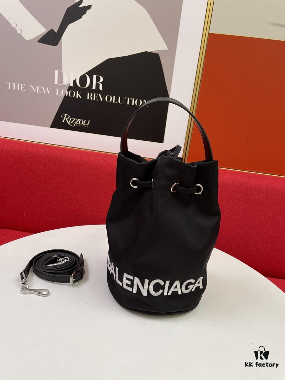 BALENCIAGA Spring/Summer New Arrival NAVY CABAS Bucket Bag