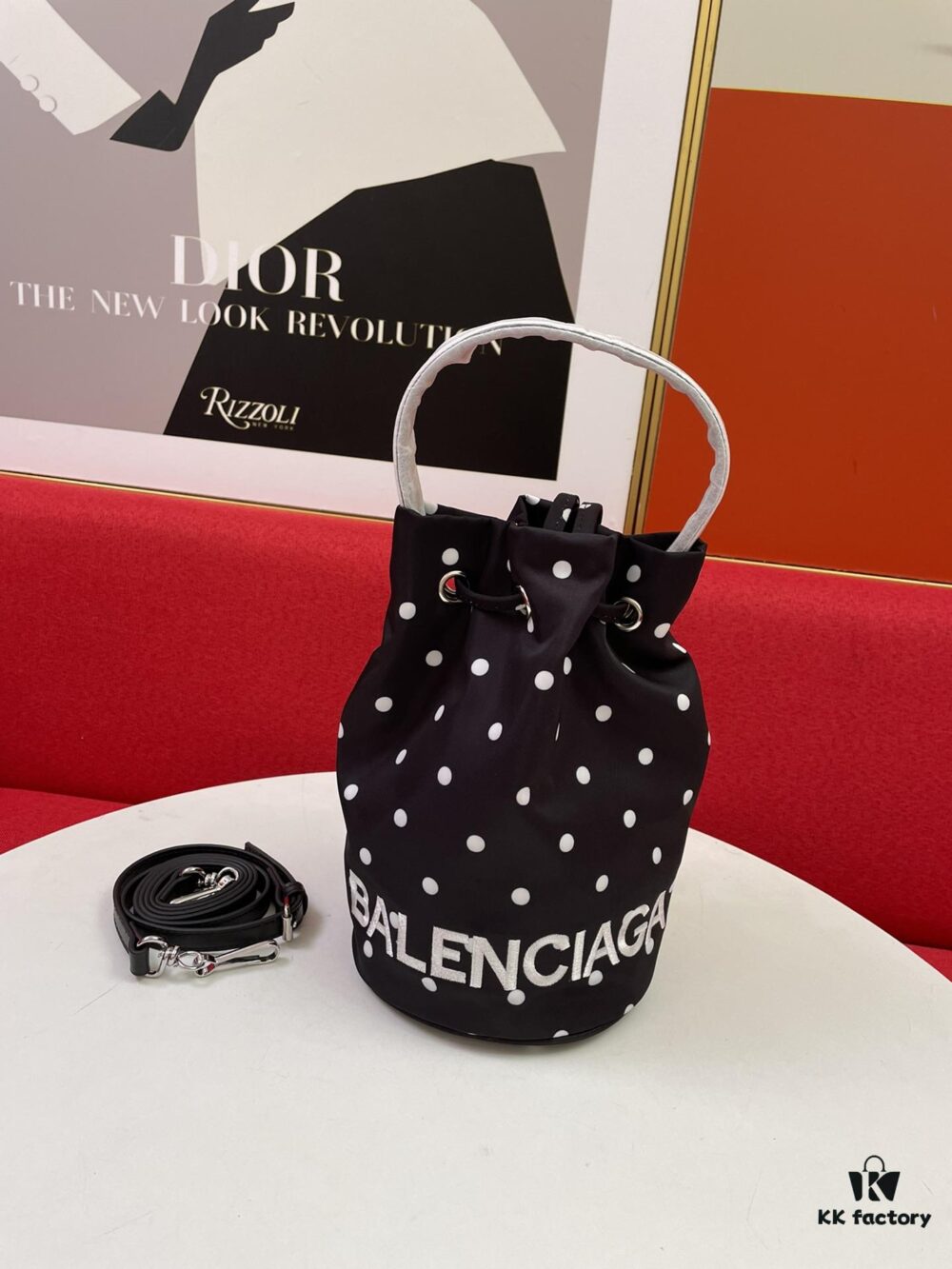 BALENCIAGA Spring Summer New Arrival NAVY CABAS Bucket Bag