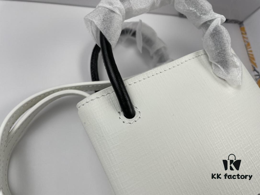 Upgraded Version (with Serial Number) 🔥 Balenciaga Parisiennes Cross-Grain Leather Phone Bag