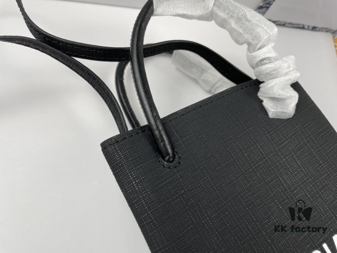 Upgraded Version (with Serial Number) 🔥 Balenciaga Parisiennes Cross-Grain Mini Shopping Bag