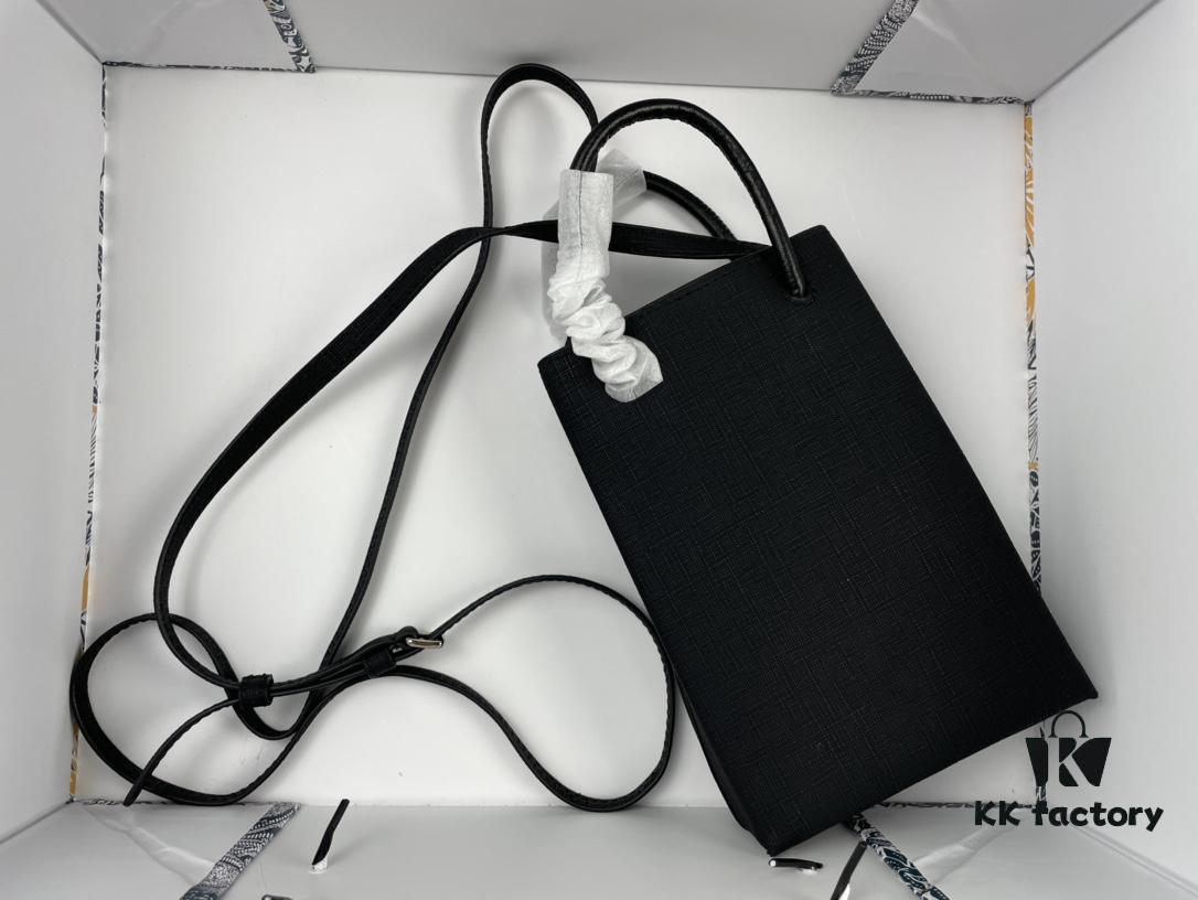 Upgraded Version (with Serial Number) 🔥 Balenciaga Parisiennes Cross-Grain Mini Shopping Bag