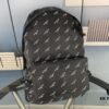 New Arrival BALENCIAGA Paris Fashion Backpack, High-Quality Screen-Printed Cotton Canvas Bag with Zippered Front Compartment