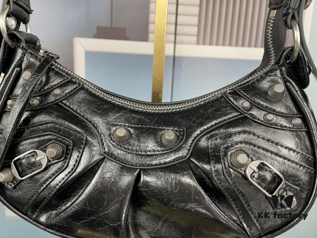 Balenciaga Le Cagole Crescent Shoulder Bag - Small Size