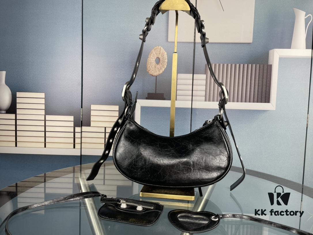 Balenciaga Le Cagole Crescent Shoulder Bag - Small Size