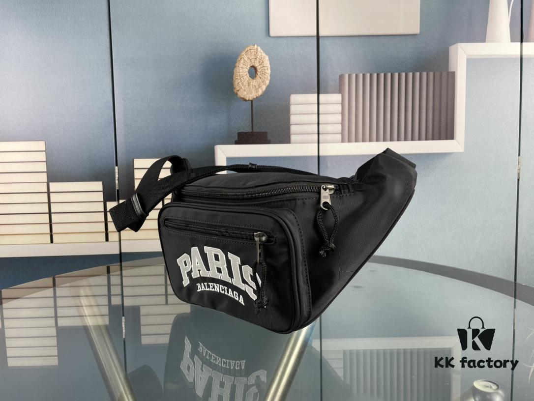 Upgraded Version (with Inner Code) Silkscreen, Genuine Counterpart Quality BALENCIAGA Balenciaga Chest Bag / Waist Bag (Unisex), Size: 24*9*18cm