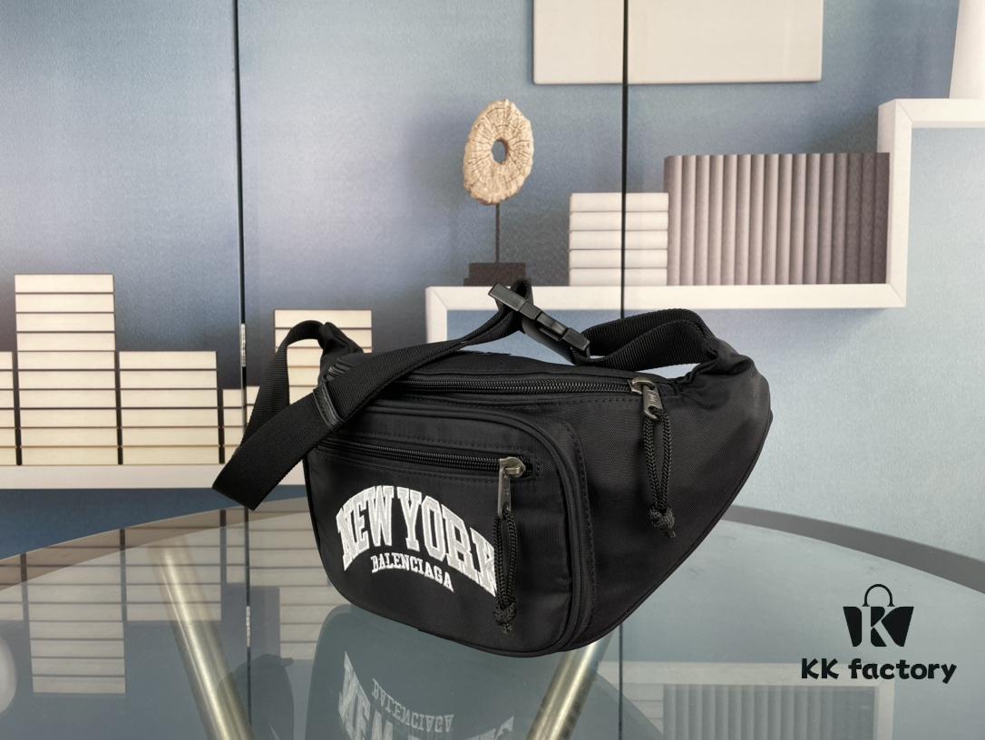 Upgraded Version (with Inner Code) Screen Printed Genuine Store Quality 【Top Original Quality】 BALENCIAGA Balenciaga Chest Bag / Waist Bag (Unisex) Size: 24*9*18cm