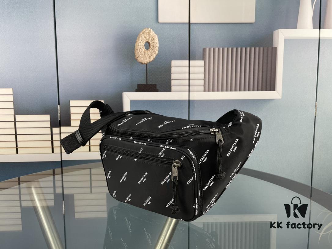 Upgraded Version (with Inner Code) Screen Printed Genuine Counterpart Quality BALENCIAGA Paris Fashion Crossbody Bag / Waist Bag (Unisex) Size: 24*9*18cm