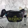 Top-Quality Original Version BALENCIAGA Graffiti Crossbody Waist Bag (Unisex) - Imported Genuine Leather, Authentic Hardware, Smooth Zipper