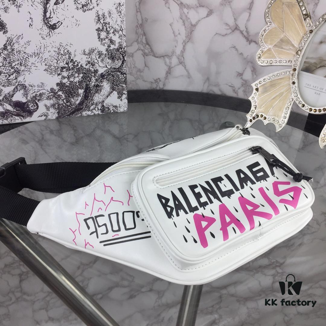 Authentic Quality, Genuine Product Available at Official Counter [Top Original Quality] BALENCIAGA Graffiti Crossbody Waist Bag (Unisex)