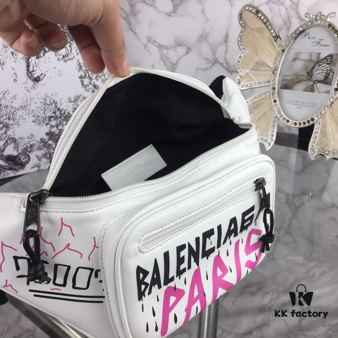 Authentic Quality, Genuine Product Available at Official Counter [Top Original Quality] BALENCIAGA Graffiti Crossbody Waist Bag (Unisex)