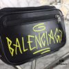 Top-Quality Original Version BALENCIAGA Graffiti Crossbody Waist Bag (Unisex) - Imported Genuine Leather, Authentic Hardware, Smooth Zipper