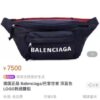 Upgraded Version Available at Counter 【Top Original Quality】BALENCIAGA Balenciaga Chest Bag / Waist Bag (Unisex) Model: 180613 (Black) Size: 24*9*18cm