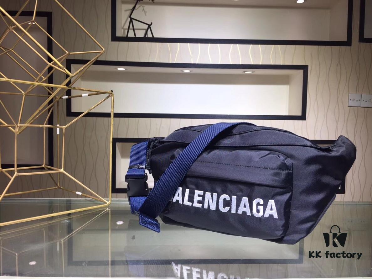 Upgraded Version Available at Counter 【Top Original Quality】BALENCIAGA Balenciaga Chest Bag / Waist Bag (Unisex) Model: 180613 (Black) Size: 24*9*18cm