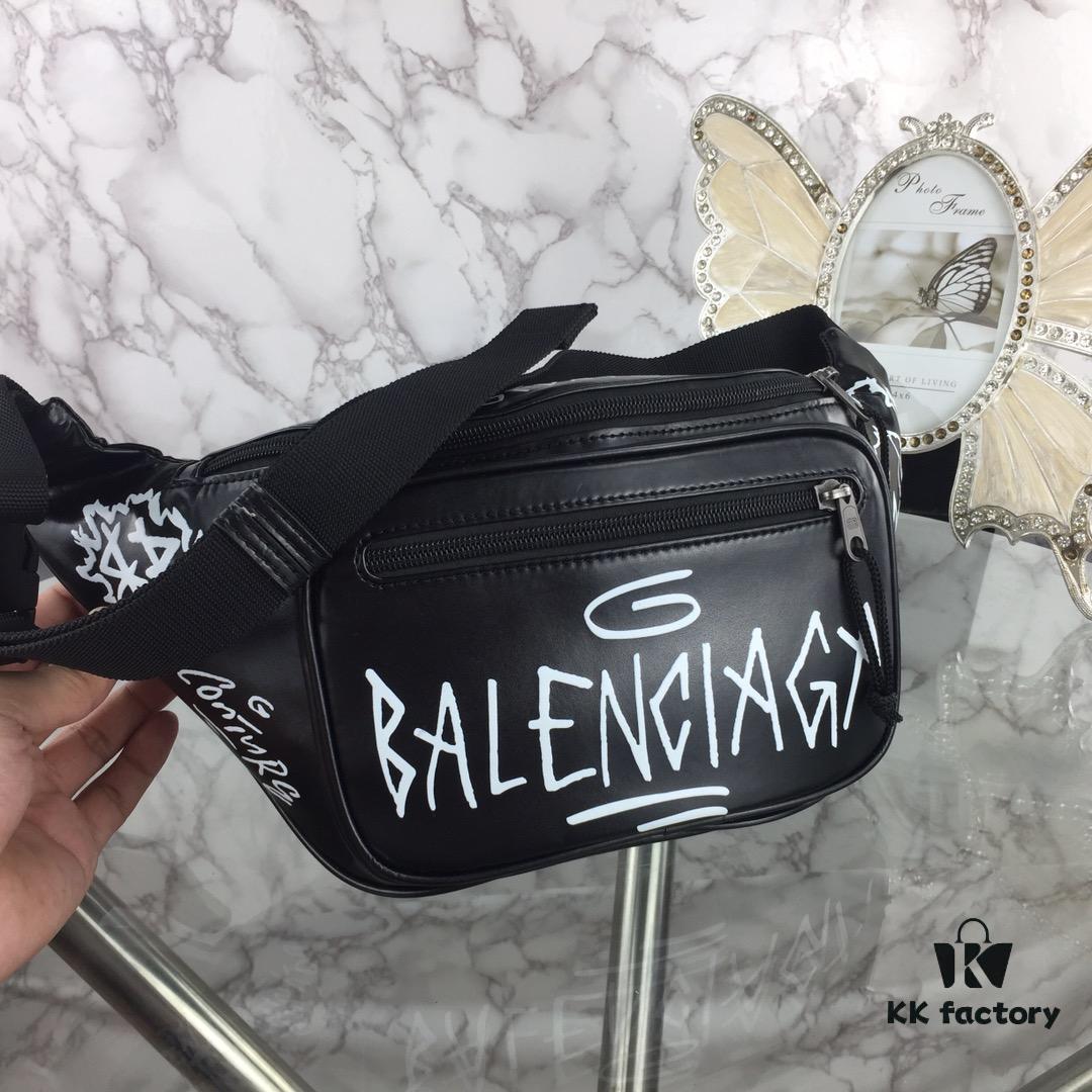 Top Quality Original Version BALENCIAGA Balenciaga Chest Bag / Waist Bag (Unisex) Graffiti Design