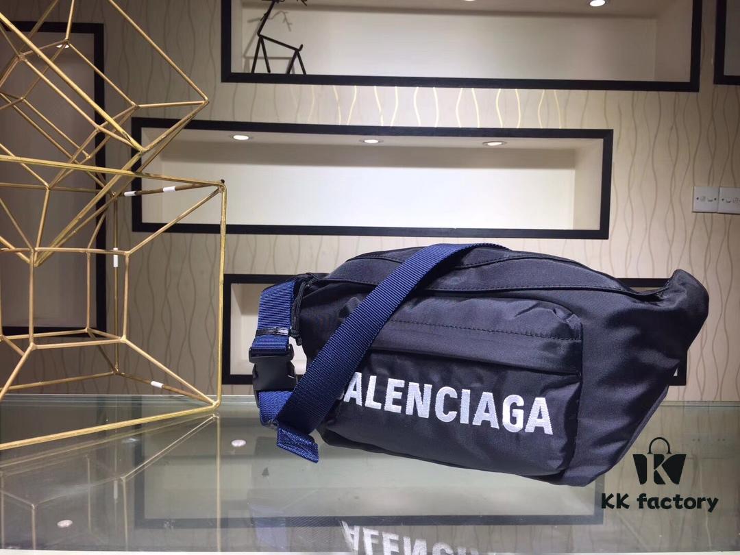 Upgraded Version Available at Counter | Top-Quality Original Replica BALENCIAGA Paris Fashion Crossbody Bag / Waist Bag (Unisex) Model: 180613 (Black) Size: 24*9*18cm